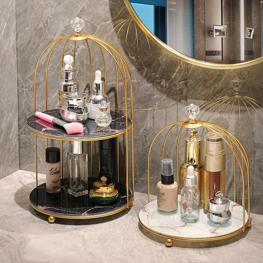 Luxury Cristal Organizer Gold Cage