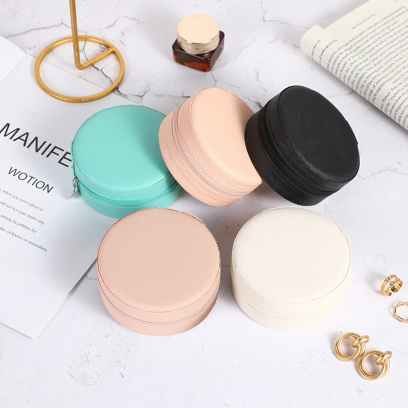 Mini Leather Travel Jewelry Box