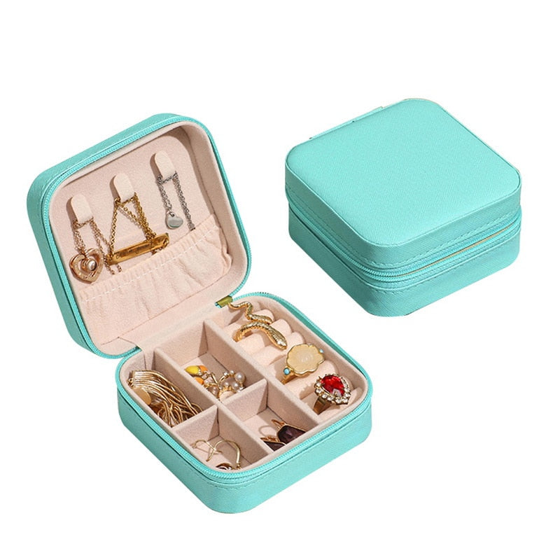 Mini Leather Travel Jewelry Box