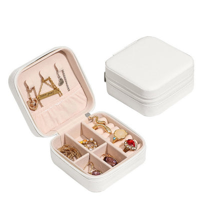 Mini Leather Travel Jewelry Box