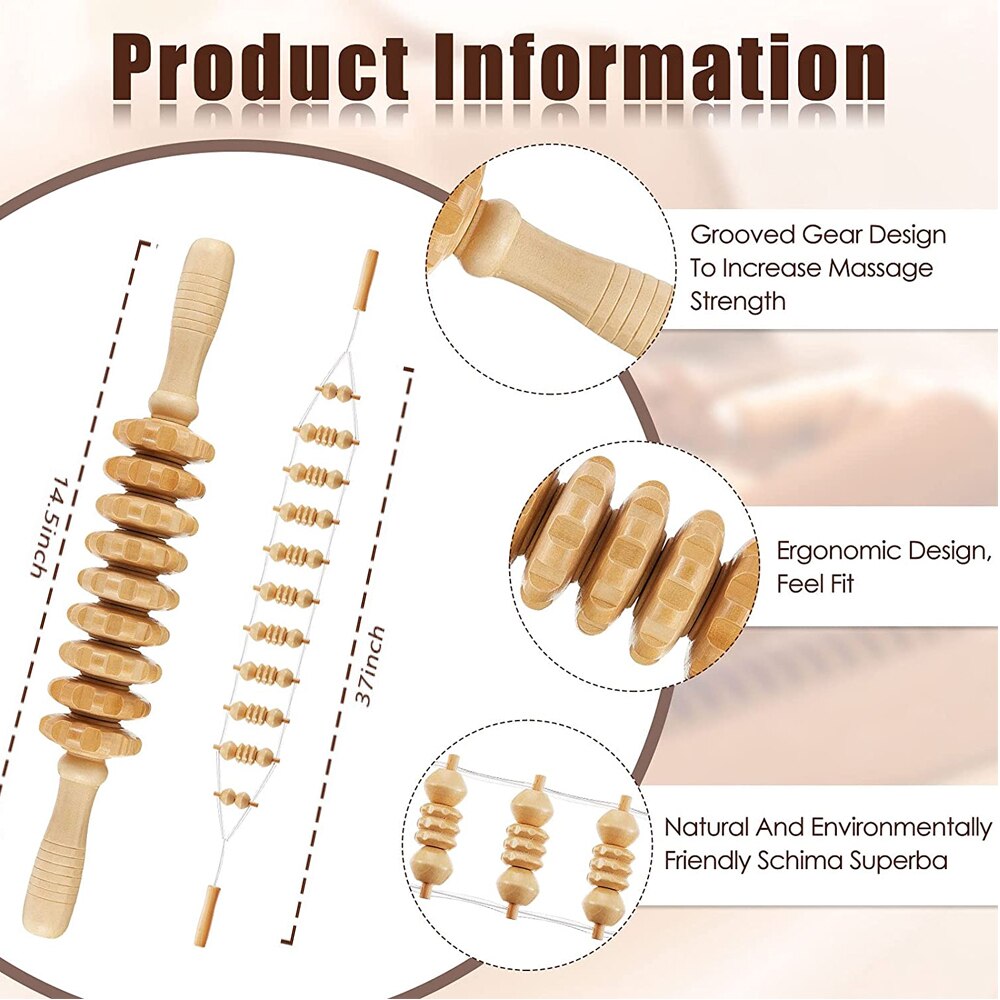 Wooden Lymphatic Drainage Massager Tools