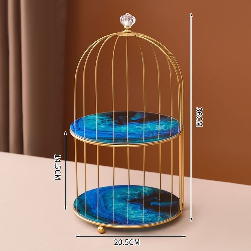 Luxury Cristal Organizer Gold Cage