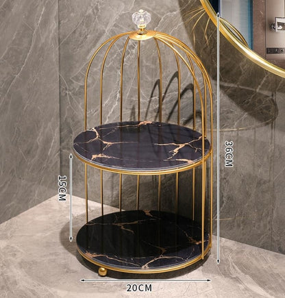 Luxury Cristal Organizer Gold Cage