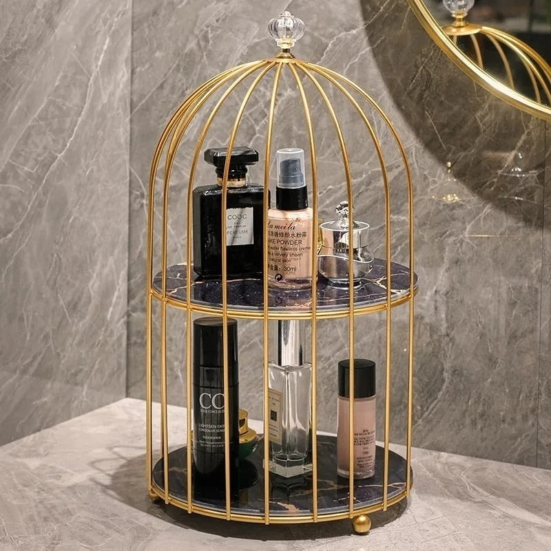 Luxury Cristal Organizer Gold Cage