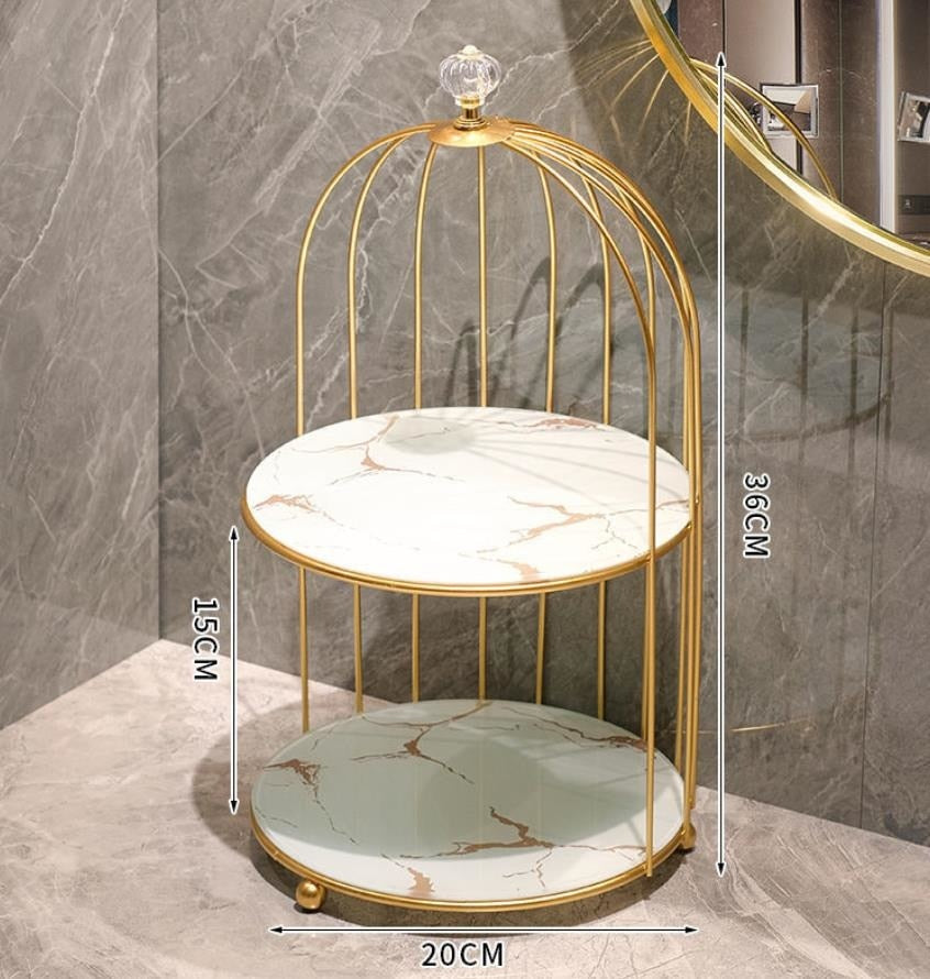 Luxury Cristal Organizer Gold Cage