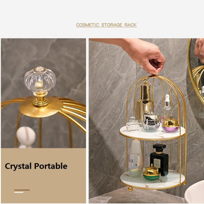 Luxury Cristal Organizer Gold Cage