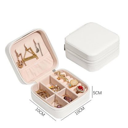 Mini Leather Travel Jewelry Box