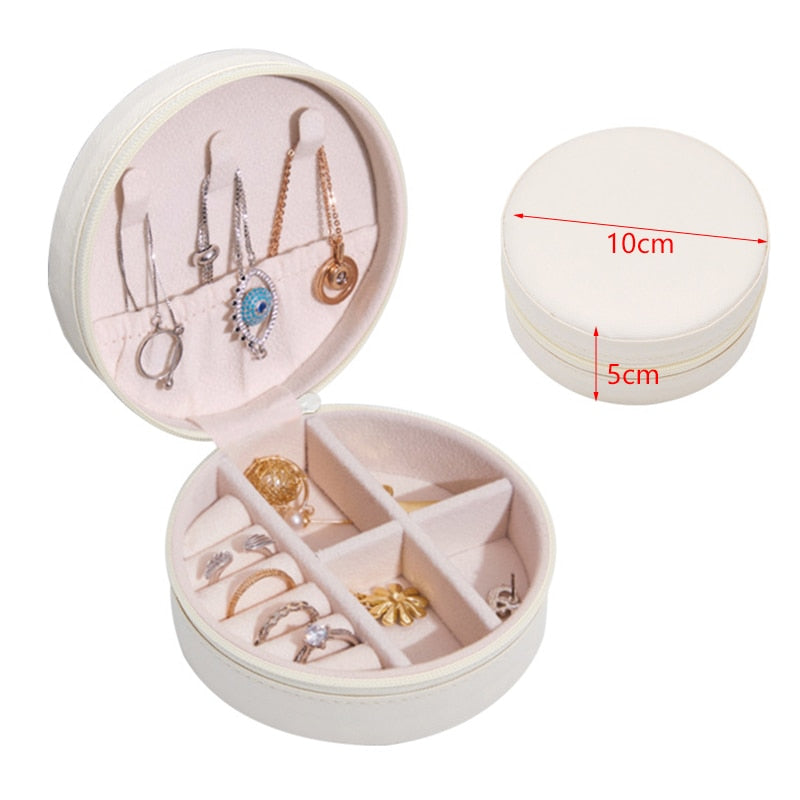 Mini Leather Travel Jewelry Box