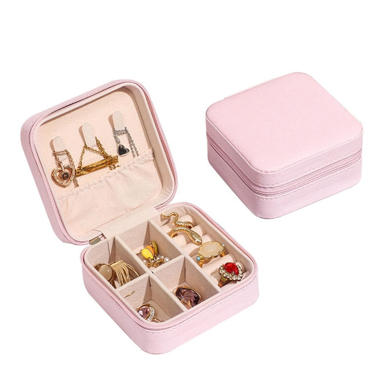 Mini Leather Travel Jewelry Box